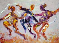 Fran McCann, Stepping Lightly, Oil on Canvas