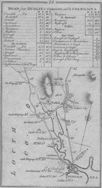 Road from Dublin to Cookstown and t