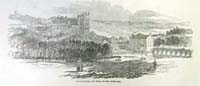 Mills, bridge, and weir, on the riv