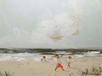 Children on White Sands - Thelma Mansfield