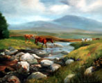 Crossing the Stream near Cleggan - Susan Webb