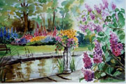 Garden and Lilac - Margaret Watson