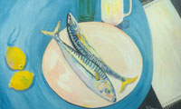 Two Mackerel and Two Lemons - Vicki Crowley