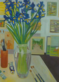 Irises in my Studio - Vicki Crowley