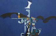 Collage On Blue - Manus Walsh