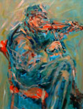 Fiddler On Red Chair - Jim Kinch
