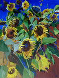 Windblown Sunflowers - Kenneth Webb