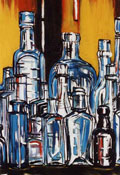 Blue Bottles Standing - Jenny Scully Sharkey