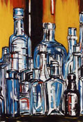 Blue Bottles Standing - Jenny Scully Sharkey