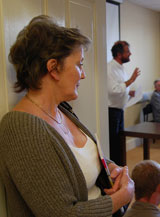 Selma McCormack listens to John O'Donohue