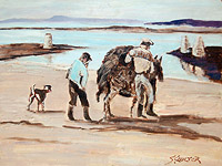 Bringing Home the Seaweed, Roundstone  (Unframed)