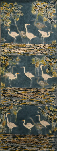 Cattle Egrets Feeding