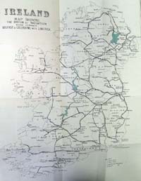 IRELAND, map shewing the system of