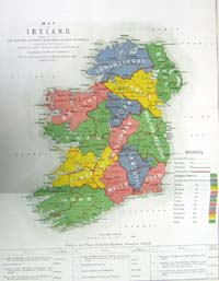 IRELAND, map of, shewing the Princi