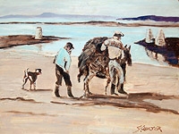 Bringing Home the Seaweed, Roundstone  (Unframed)