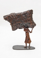 Refugee Woman with Backpack