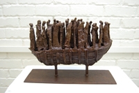 Refugee Figures in Boat