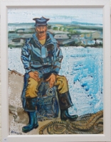 Fisherman Seated on Lobster Pot