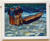 Four Men with Currach, Homage to Bill Doyle
