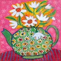 My Granny�s Green Teapot with Daisies