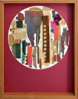 Circle Collage (Multicoloured on Pink)