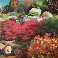 Harry's Garden amidst Maples