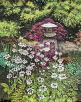 Japanese Snow Viewing Lantern with Candelabra Primulas