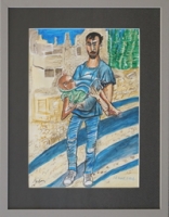 Man Carrying Wounded Child, Gaza