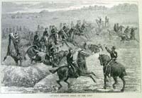 Cavalry leaping drill at the camp