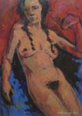 Nude On Red - Hugh McCormick