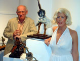 Artist John Coll with Julie 'Marilyn' Foy