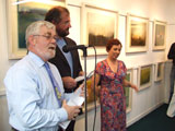 Tom Kenny introduces John O'Donohue to officially open Transcending Light by Charlotte Kelly