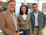 Artists Kieran Tobin and Grace Cunningham with her husband Leo Cunningham