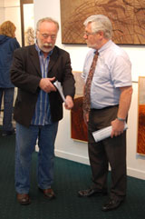 Brian Keenan and Gallery Director Tom Kenny