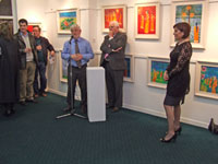 Tom Kenny introduces Tom Kiernan to officially open the exhibition