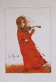 Fiddler in the Field by Gertrude Degenhardt